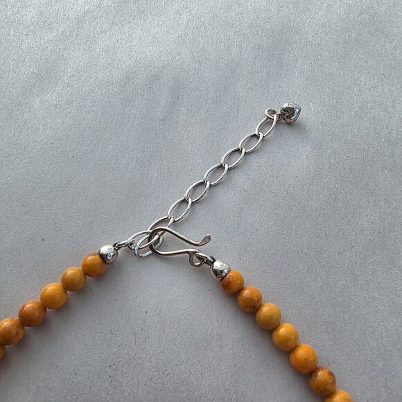 Jay King DTR Large Genuine Coral Statement Choker Necklace sterling Silver 925 - Picture 4 of 8